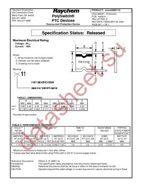 MICROSMD110-2 datasheet  